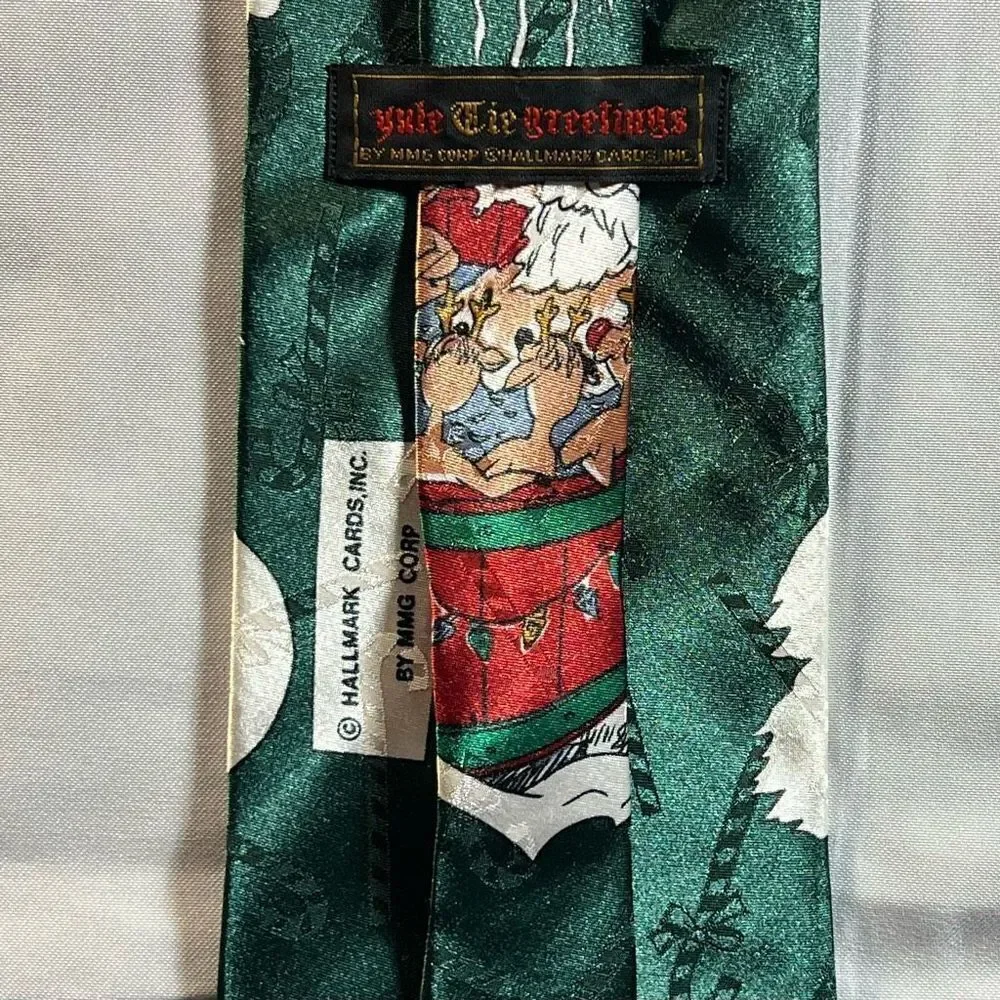 Vintage Yulie Tie Greetings Santa Hot Tub Tie